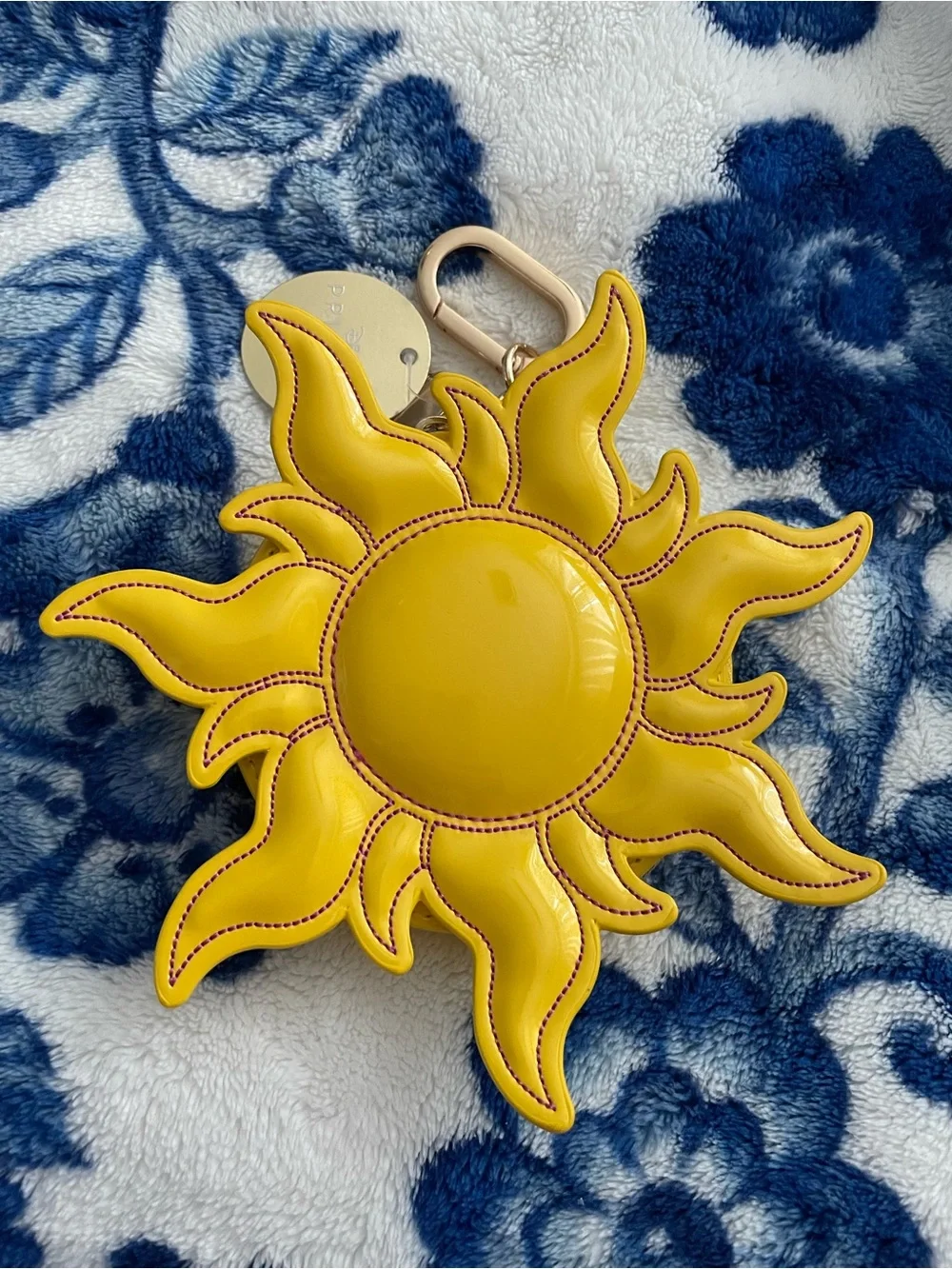NWT Disney’s Rapunzel Bath & Body Works Yellow Sun Keychain Coin Purse